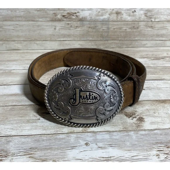 Justin Boots | Accessories | Justin Belt Mens 44 Brown 